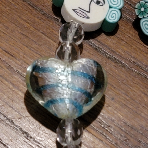 FUN necklace ladies hearts beads women unique eccentric - Picture 7 of 10